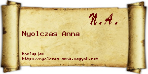 Nyolczas Anna névjegykártya